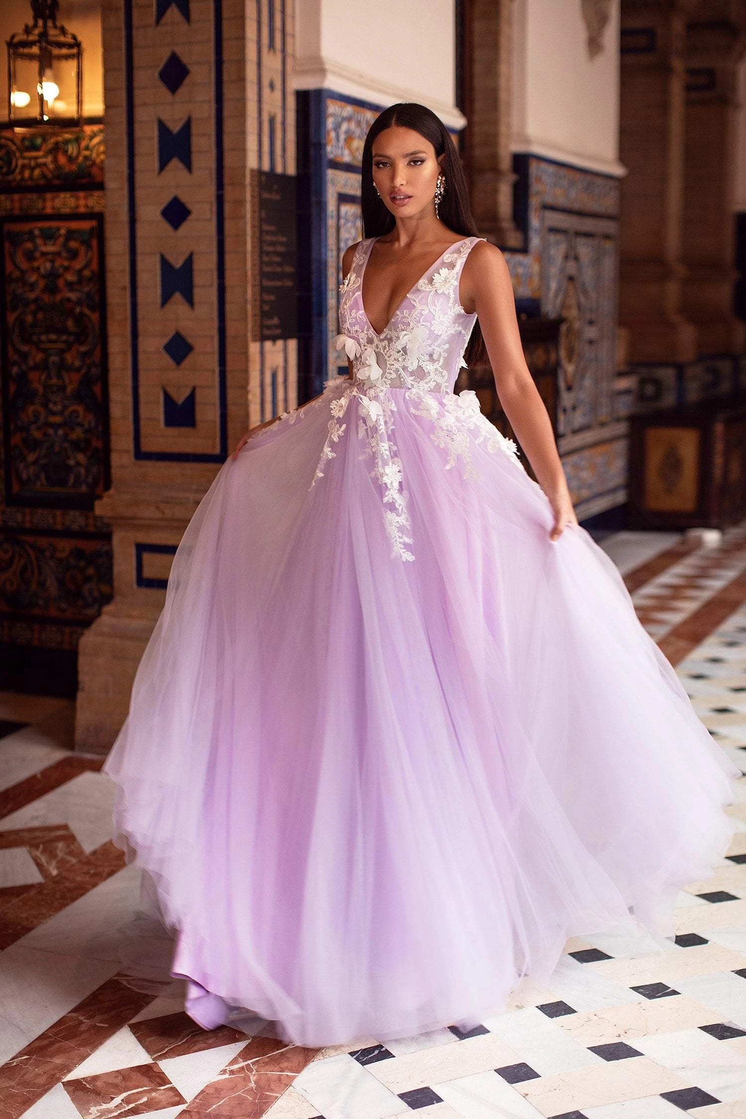 Kailani Tulle Gown - Lilac 3 Kailani Tulle Gown - Lilac - Image 3