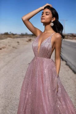 Electra Glitter Gown - Rose Gold -Alamour The Label Shop 26 e1d53561 31e6 4c6e b655 f2effd89c831