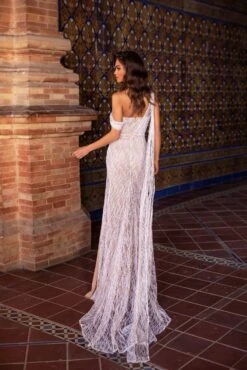 Gabriela Glitter Gown - White -Alamour The Label Shop 3