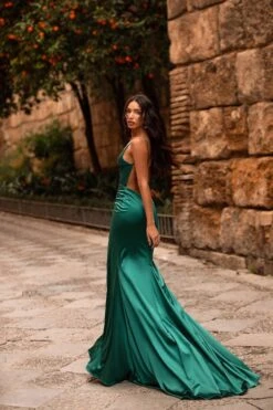 Felicita Satin Gown - Emerald -Alamour The Label Shop 328 ba9efbc2 5993 4453 8ded adf575f8fa20