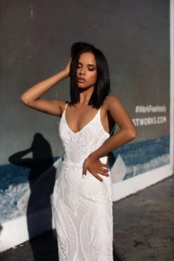 Janice Sequins Gown - White -Alamour The Label Shop 41 2c64ef38 bc16 4283 9227 cd105f7f5217